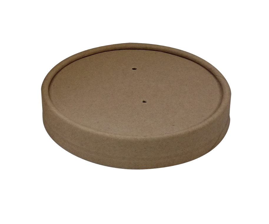 16oz Brown Paper Soup Container Lids (500)
