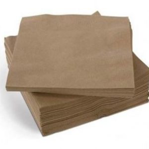 Cocktail Napkins - 2 Ply - 24CM - Lt Brown-0