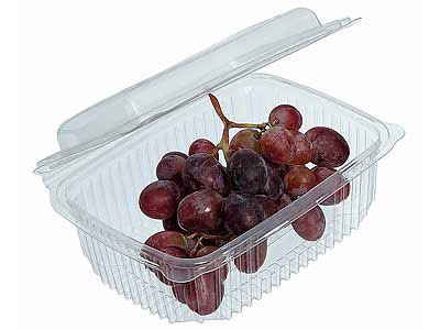 HC-REC750cc Rectangular (MAJ)Hinged Clear 750CC Pots (300)