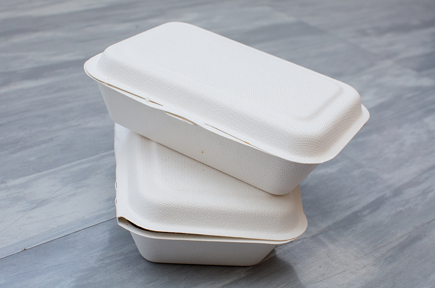 Small Bagasse (AMB) BIO Lunch Box 7×5” 600ml (400)