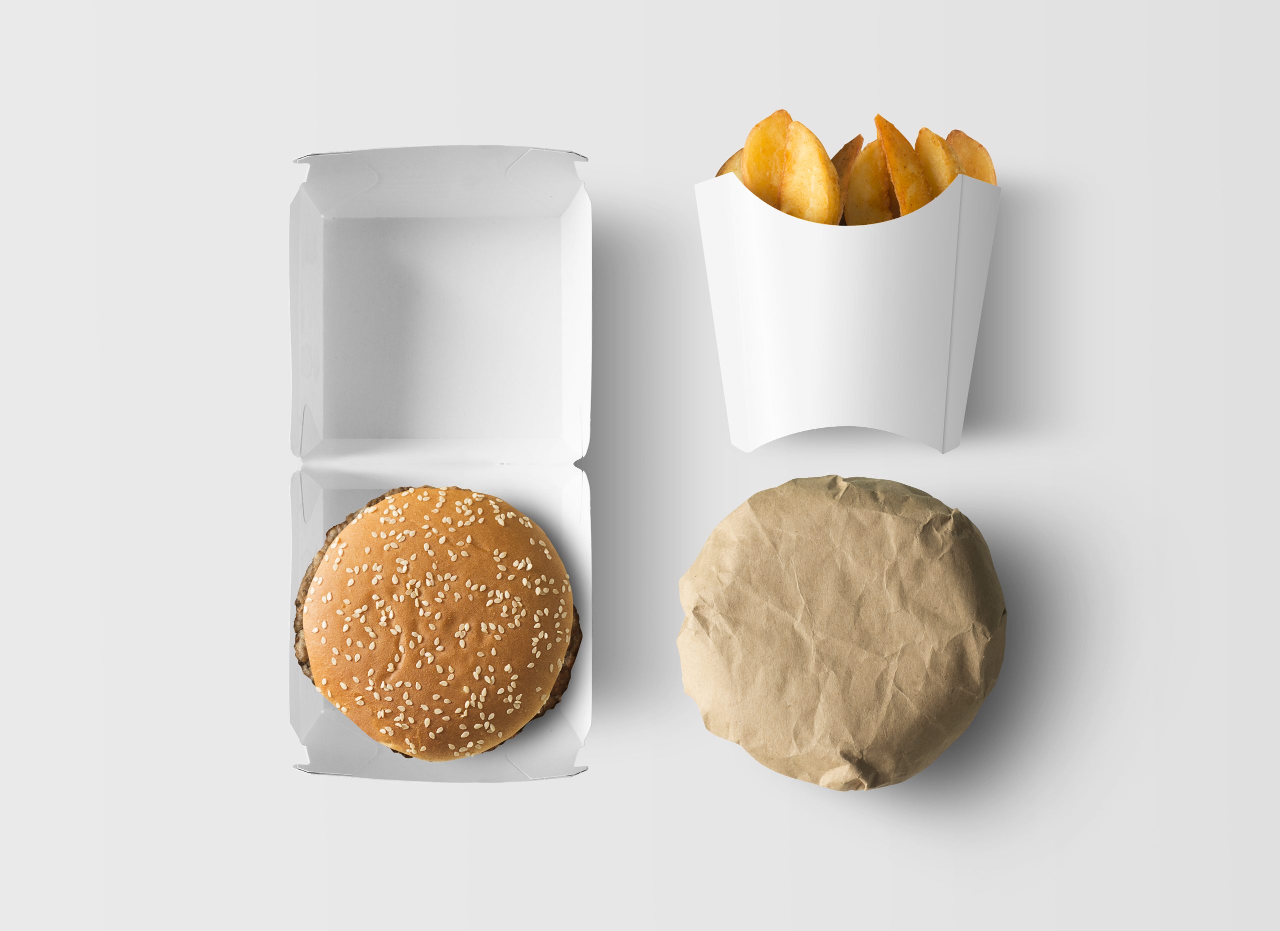 Burger box and chip cup