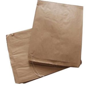 Brown takeaway paper bag without handle