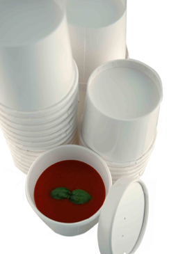 32oz Pho Soup Container Plastic Bowl & Lids Set | Black | 150 Units