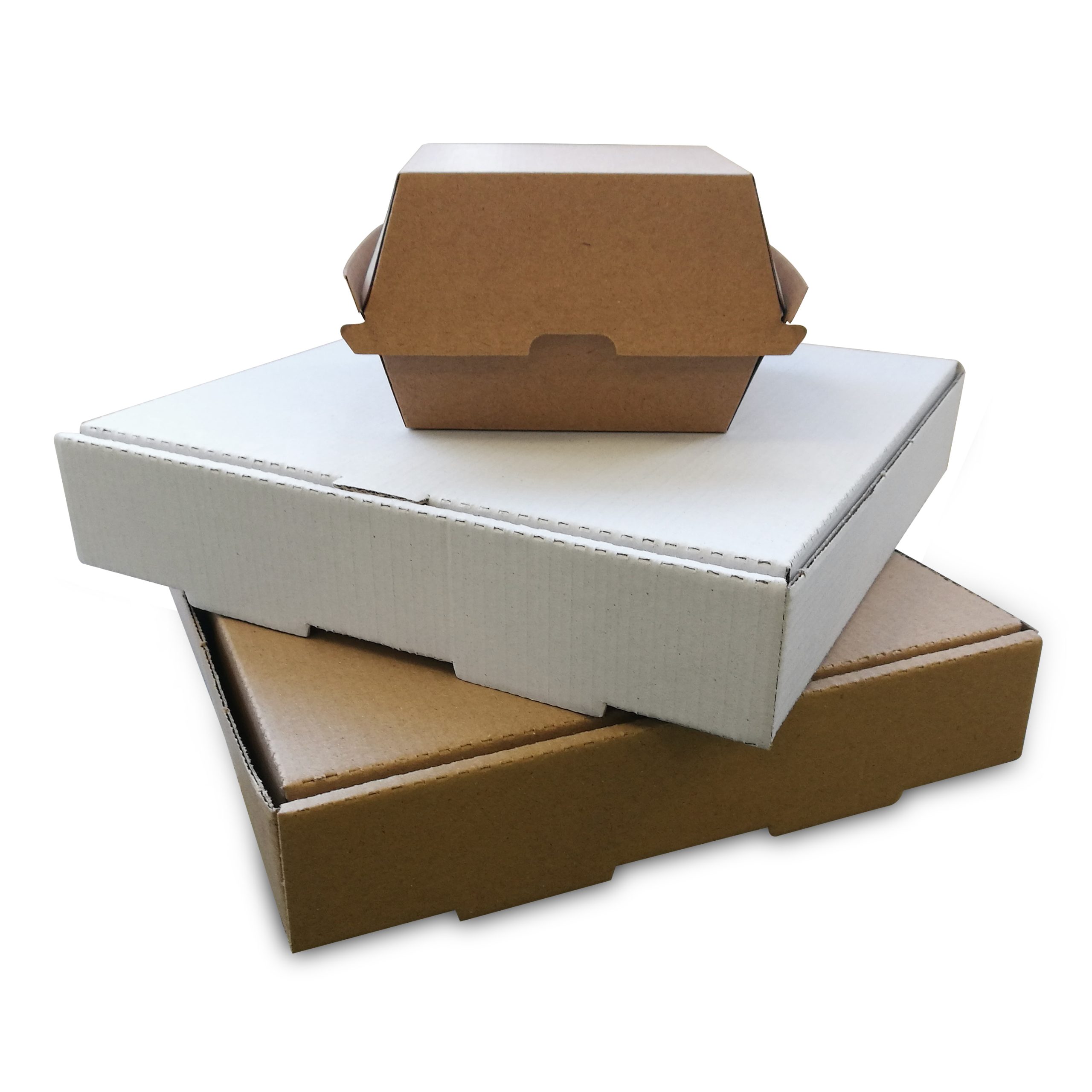 Cardboard Foldable Pizza Box and Burger Box Range
