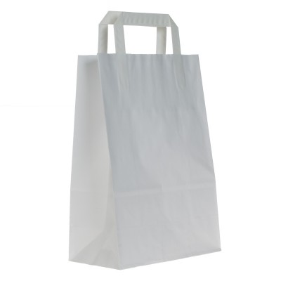 White Large Paper Handled Bag (250)