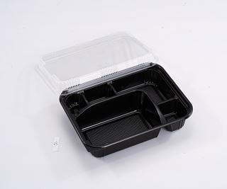 Sectioned Plastic Takeaway Tray and Lid
