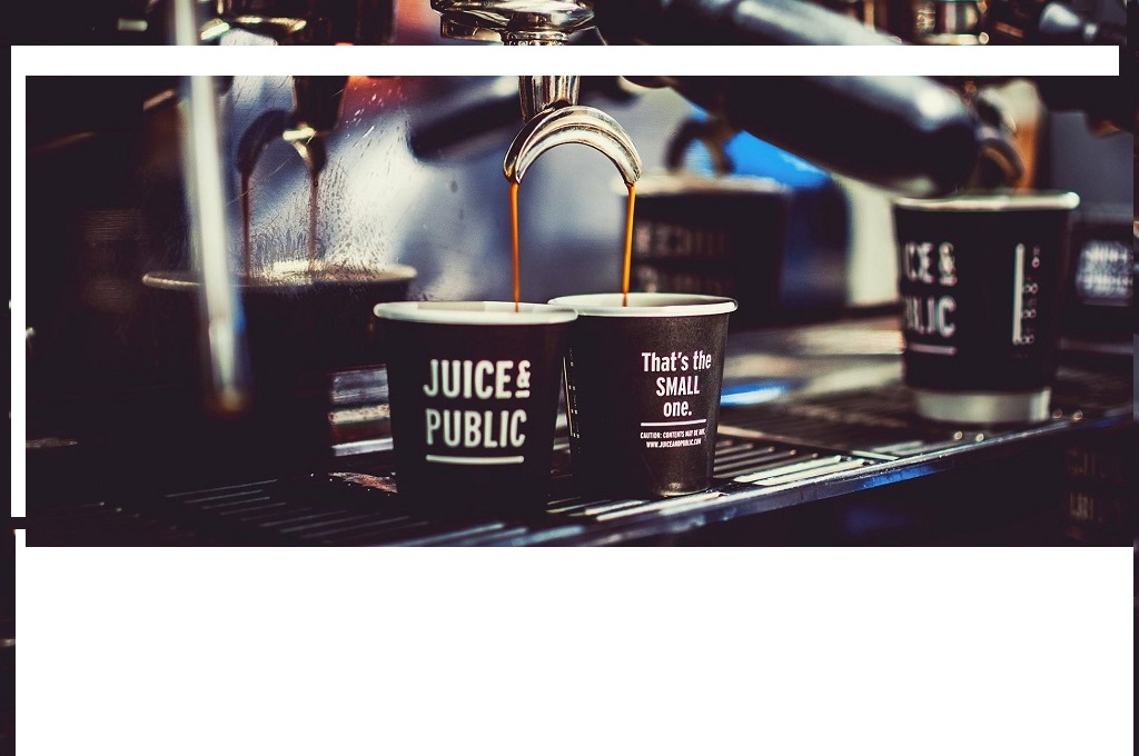 juice and public Espresso coffee cups