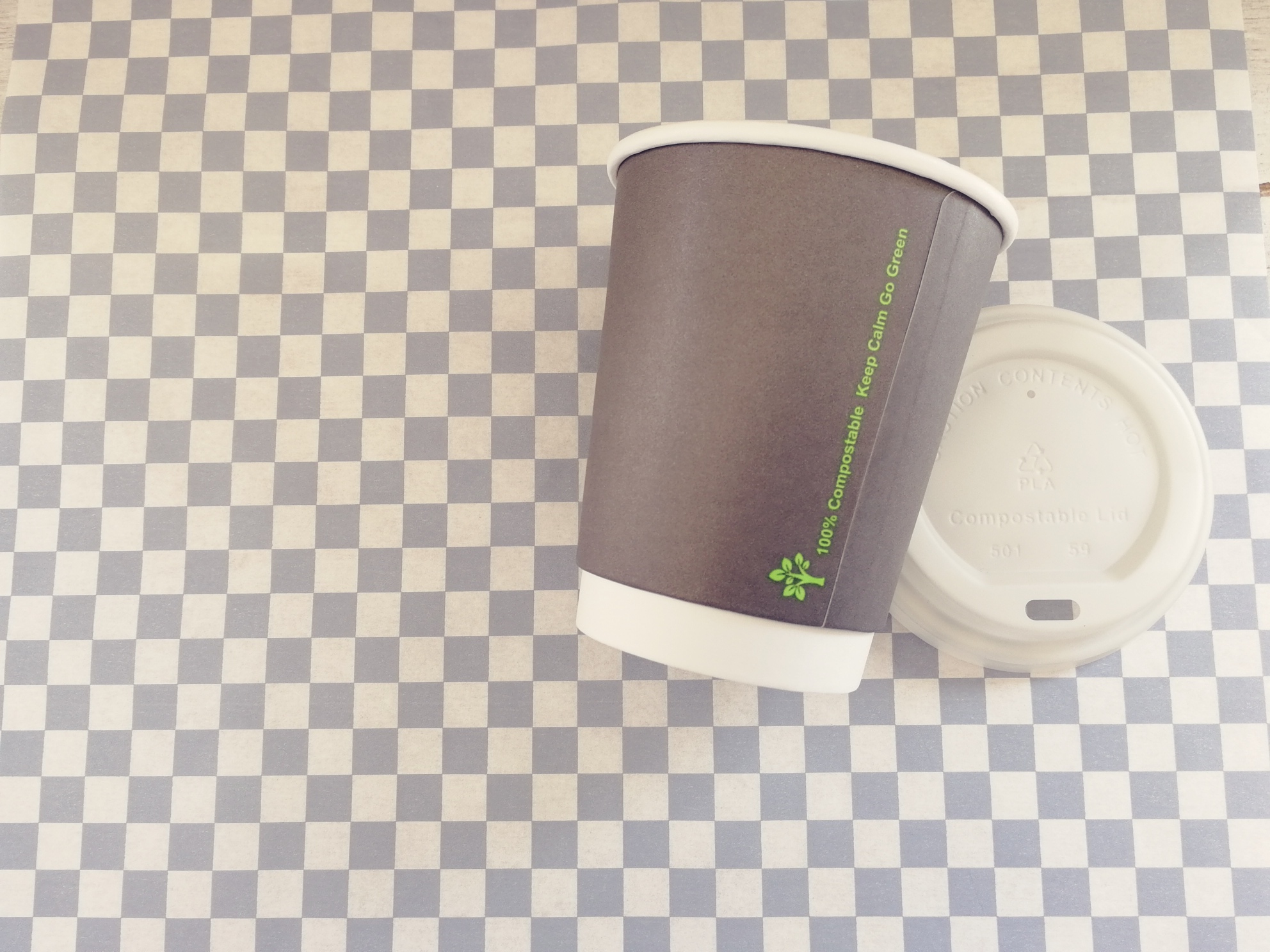 CHDC-DWGREY8- 8oz Eco Double Walled Grey Paper Cup (500)