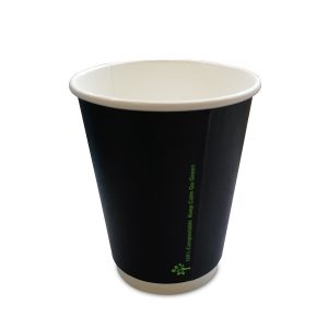 Cardboard Hot Drinks Cup Black