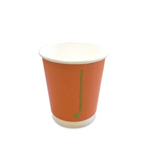 Cardboard Hot Drinks Cup Orange