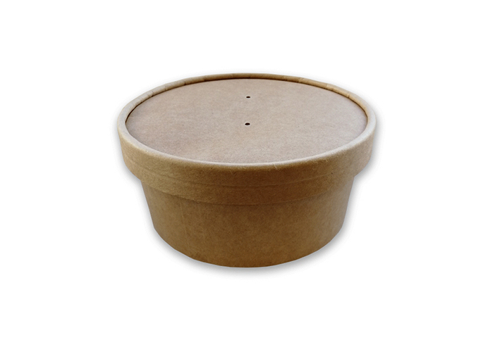 TUB1300-BLID- Microwavable Food Paper Tub Lids for 1300cc tubs (100)