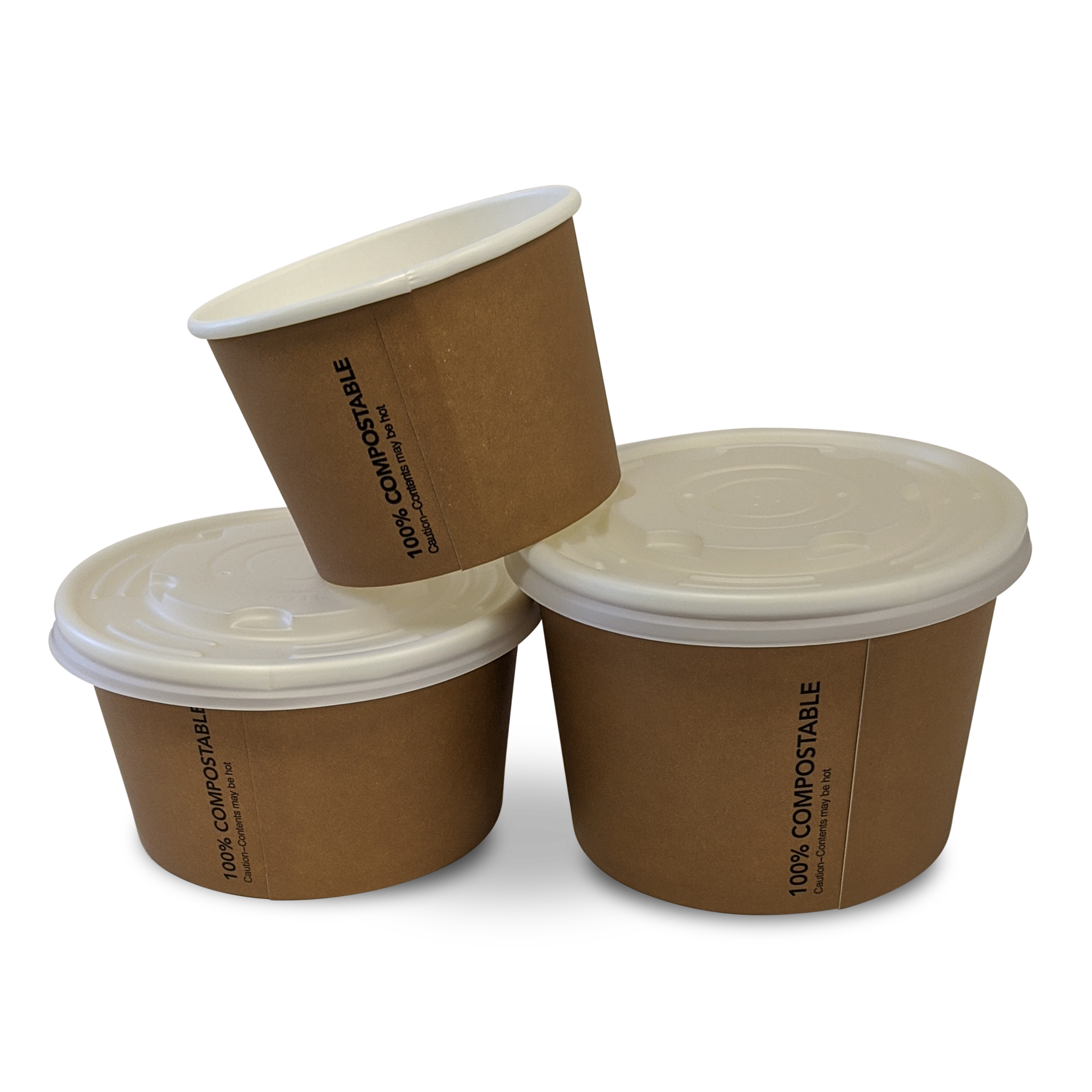 Brown Biodegradable 16oz Tubs
