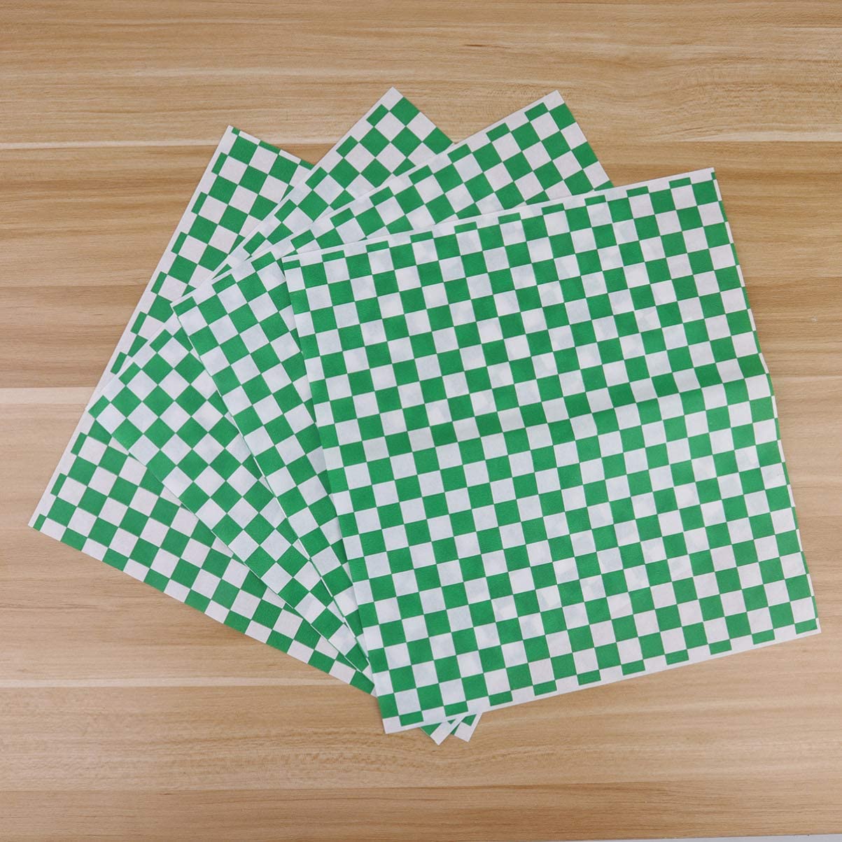 Greaseproof Paper Green Checkered 30x30cm (1000)
