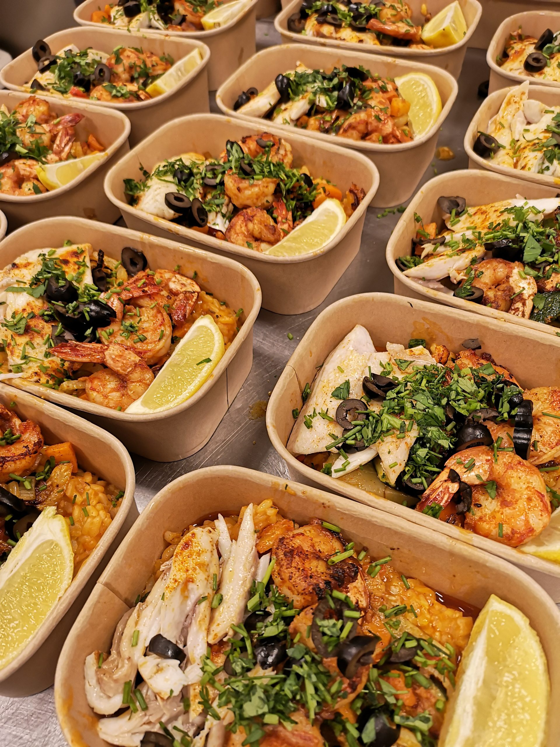 750cc Rectangular Brown Paper Tubs