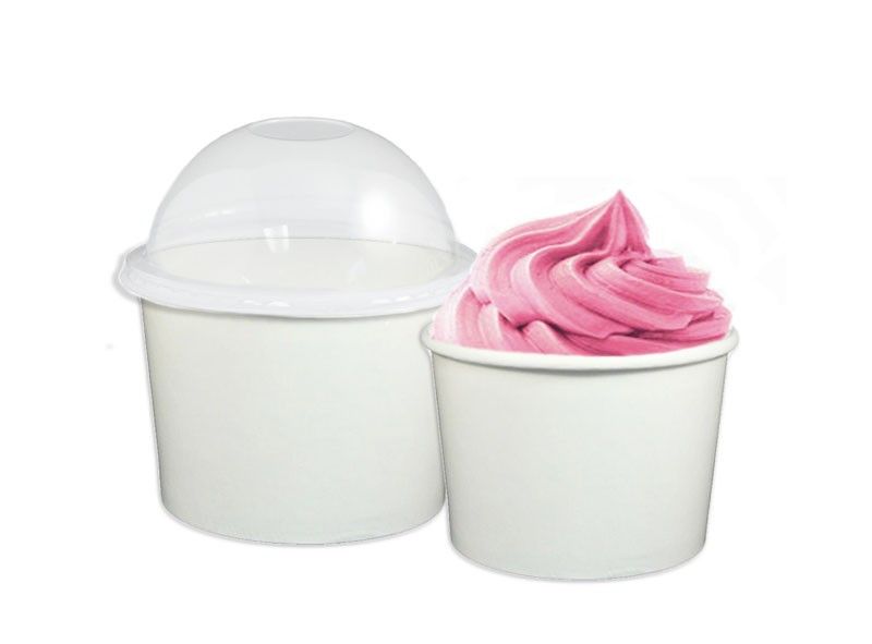 white ice cream cup