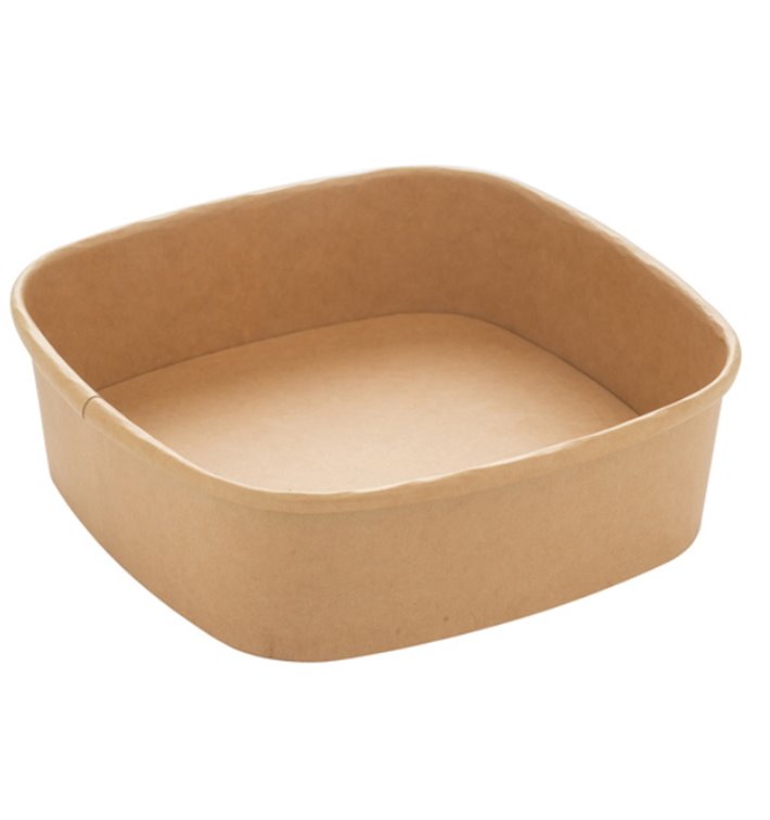 TUB500SQ-BRN Square Brown  Paper Tub 500cc(300)