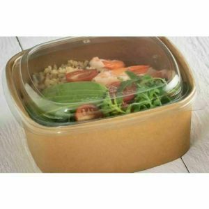 TUB500SQ-BRN Square Brown  Paper Tub 500cc(300)