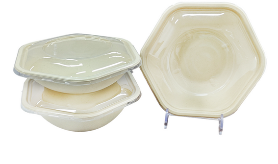 PM-HEX1000- Hexagon Pulp Bowl 1000cc (300)