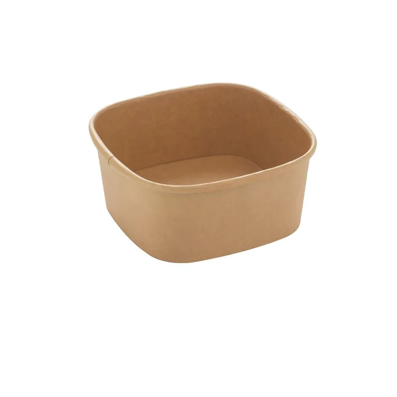 TUB500SQ-BRN Square Brown  Paper Tub 500cc(300)