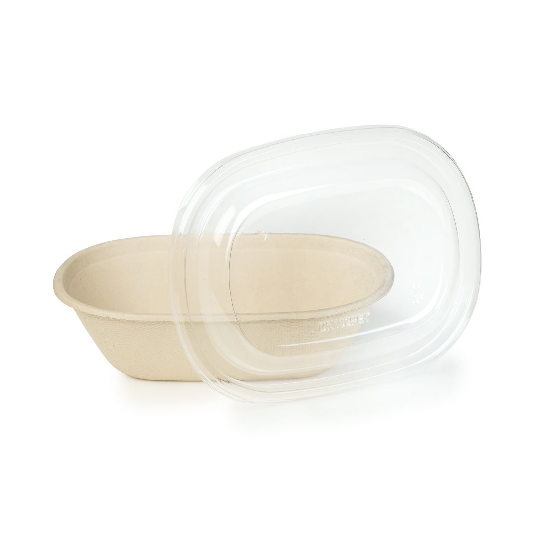 PM-OVAL880 Pulp 100% Compostable Oval Tray 880ml(300)