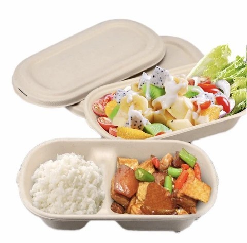 PM-OVAL2 COMP Pulp 100% Compostable Oval Tray 1000ml(300)