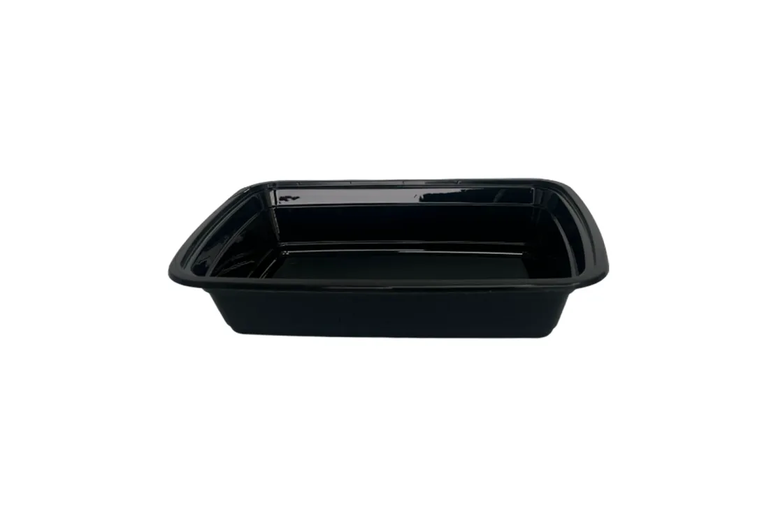 MC-REC24 Black Microwavable Rectangular base/lids 700cc (150)