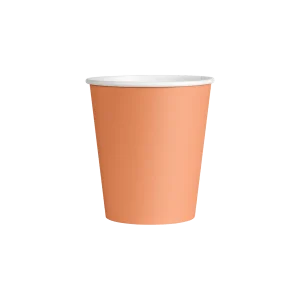 CHDC-SWORANGE6- Orange 6oz SINGLE Wall Paper Cups Compostable (1000)