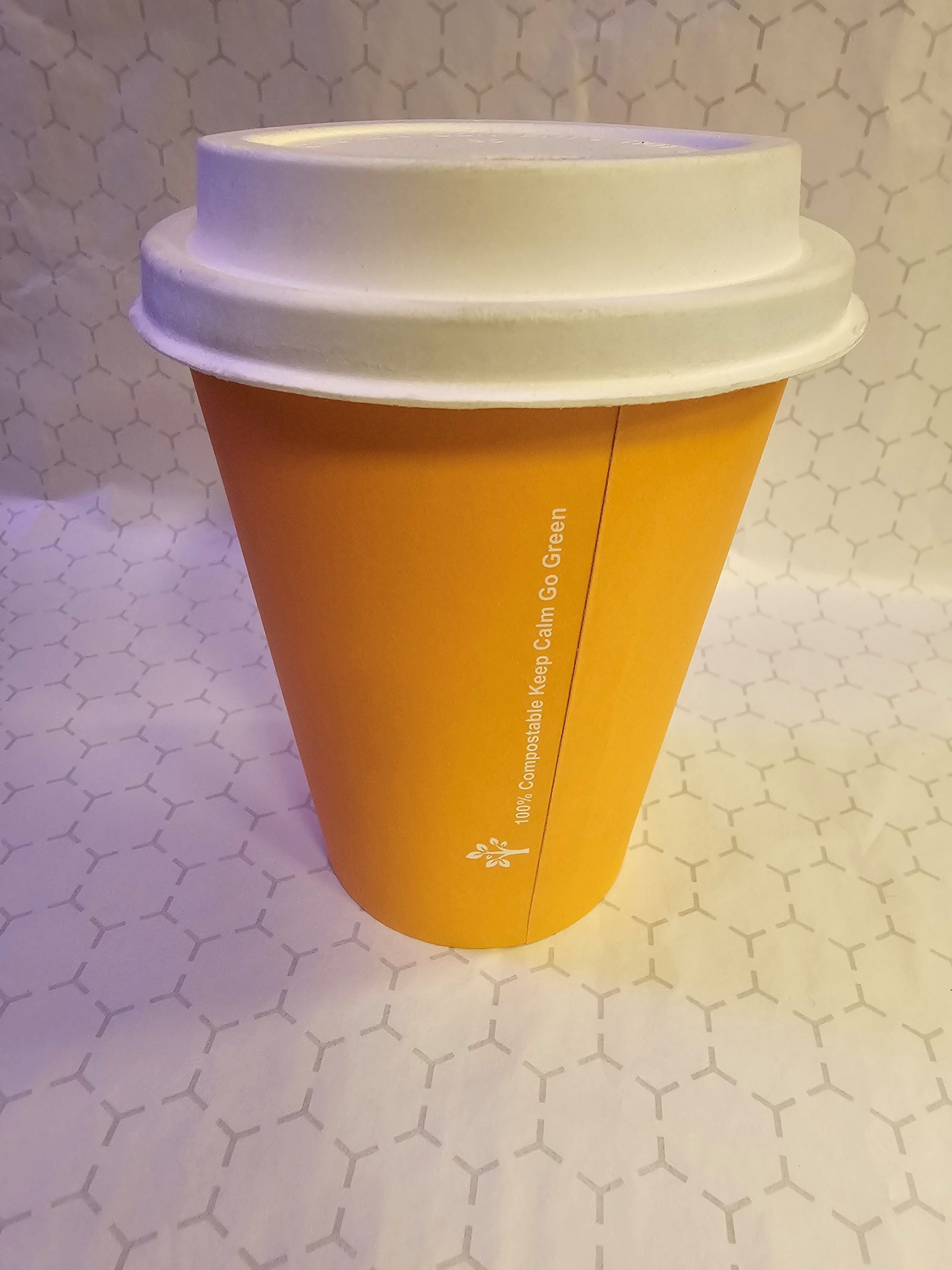 CHDC-SWORANGE8- Orange 8oz SINGLE Wall Paper Cups Compostable (1000)
