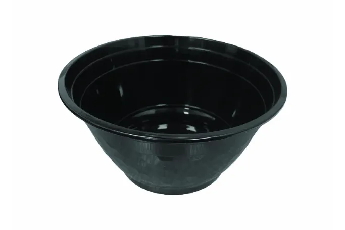 42oz Black Round MICROWAVABLE Tub/Lid 1300ml(150)
